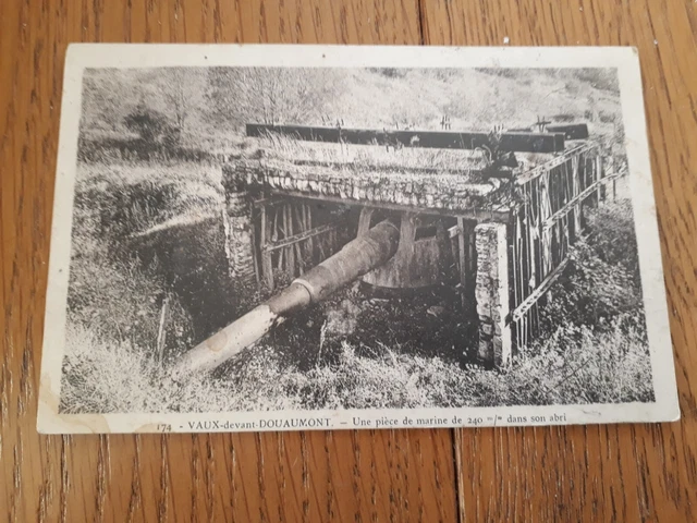 CPA Postcard Photo Military Cannon WW1 War 14 18 Vouchers Front Douaumont
