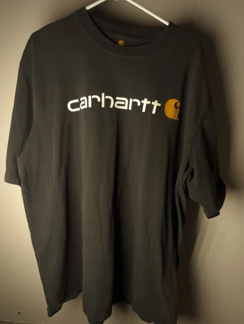 CARHARTT MEN'S K195 Logo Short Sleeve Crew Neck T-Shirt - Black 2XL $9. ...