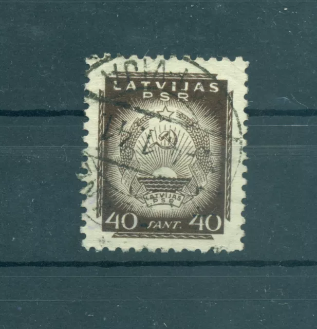 STEMMA NAZIONALE - COATS OF ARMS LATVIA 1940 Common Stamp Mi. 301 40 S