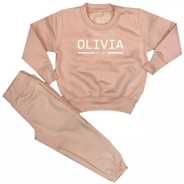 Personalised Boy Girl Baby Tracksuit Loungewear 6 Months - 6 Years