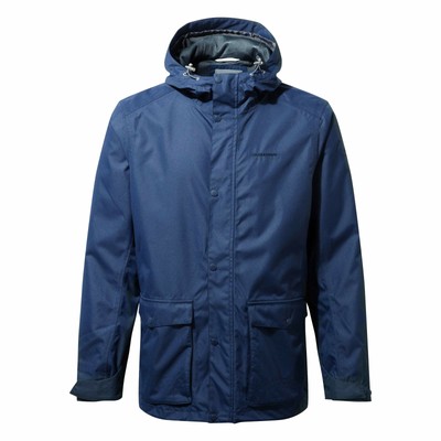 Craghoppers Nicholson Uomo Aquadry Impermeabile Traspirante Giacca Blu Navy Taglia S 