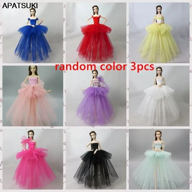 3pcs/lot Fashion Costume Clothes For 11.5" Doll Dress Party Dresses Outfits 1/6