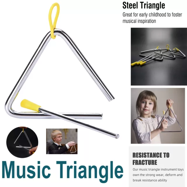 Quality Metal Music Sound Triangle Percussion Instrument Musical with Beater