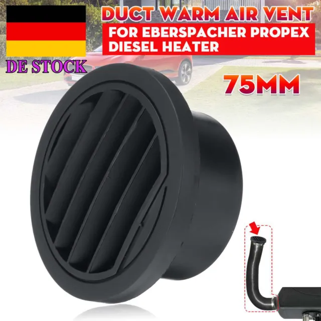 DE 75MM LUFT Diesel Heizung Rohr Kanal Warme Outlets Für Webasto