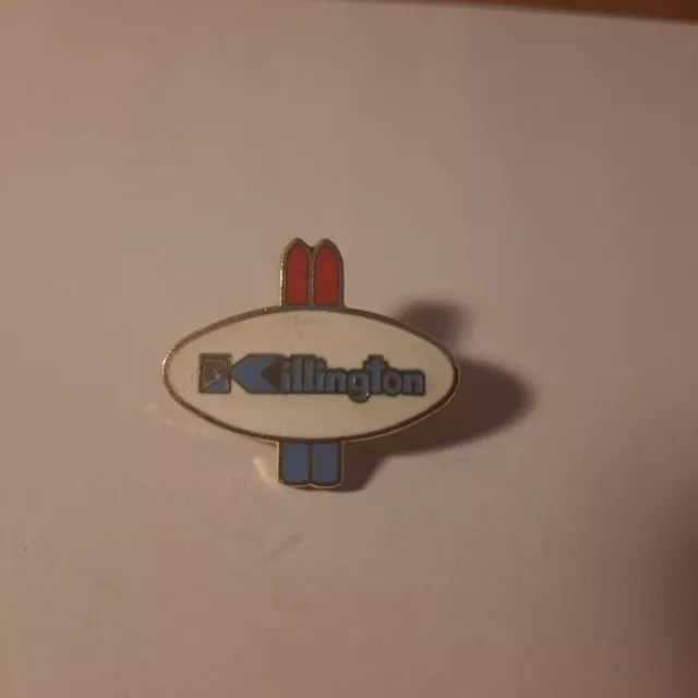 KILLINGTON Pin Vintage Skiing Ski Badge VERMONT VT Resort Souvenir Travel Lapel