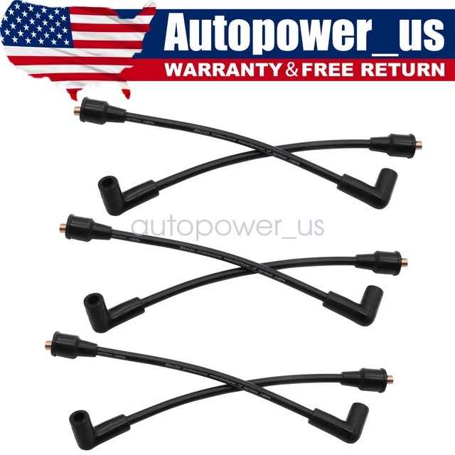 6x 150-200 Hp Spark Plug Wires 7mm v6 6 Cylinder Fits For Mercury/Mariner 40 USA