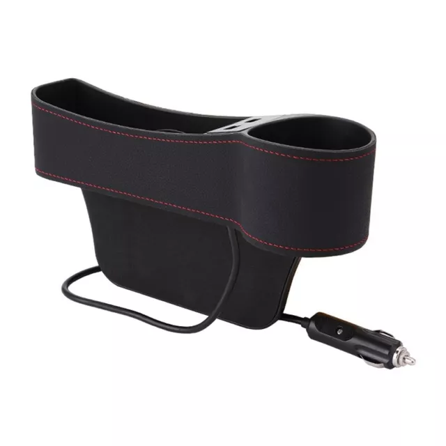 Car Storage Organizer Pocket Right Side Seat Catch Box PU Leather Dual USB Parts