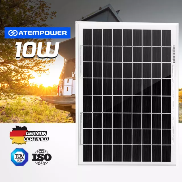 10W 12V  Solar Panel  Megavolt Caravan Camping Power MONO Battery Charging