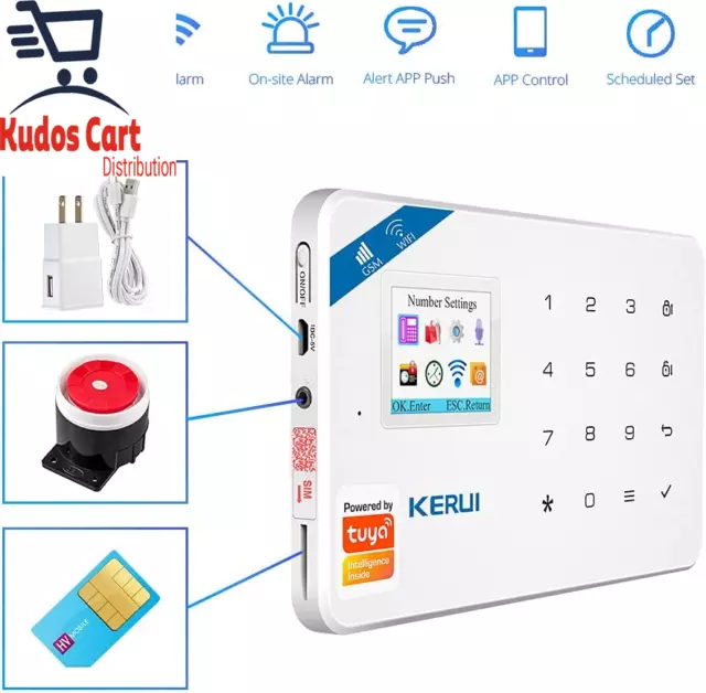 W18 Only 2.4G WIFI+GSM Wireless Smart Burglar Security Alarm System DIY Kit for 2