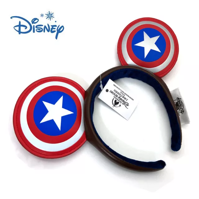 Disney Parks Mickey Mouse Marvel Captain America Super Soldier Ears Headband NEW