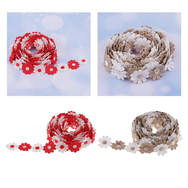 Garnitures en dentelle de fleurs ruban de couture appliques bord de dentelle