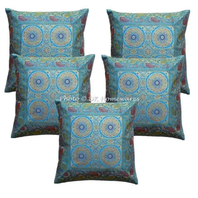 Housses de coussin ethniques en brocart décoratif, ensemble de 5 coussins...