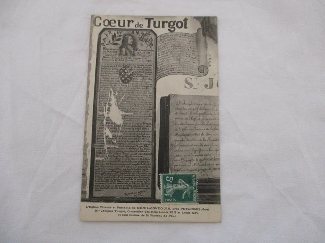 Cpa Orne 61 Menil Gondouin Eglise Vivante & Parlante Coeur De Turgot