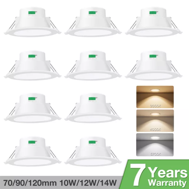 LED Downlights Kit 70mm 90mm 120mm Dimmable CCT Changeable Flat/Recessed AU Plug
