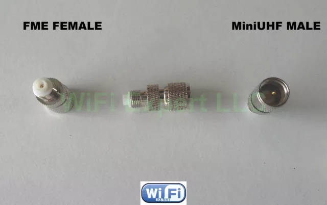 1 x Mini UHF Male Plug to FME Female Jack RF Coax Adapter Connector Converter US