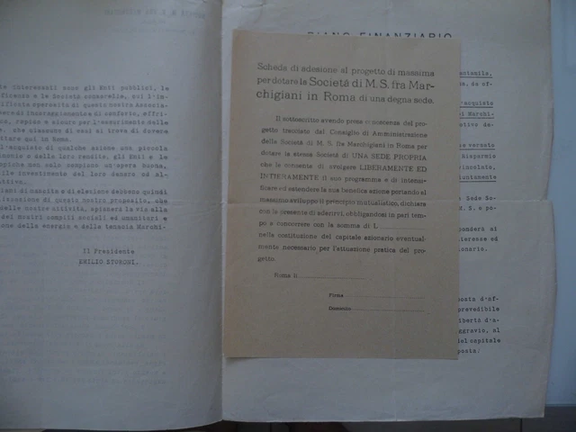 Lettera  "SOCIETA' M.S. FRA MARCHIGIANI ROMA Gennaio 1924"