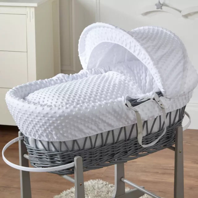 Wicker Baby Moses Basket Including Luxury Mattress