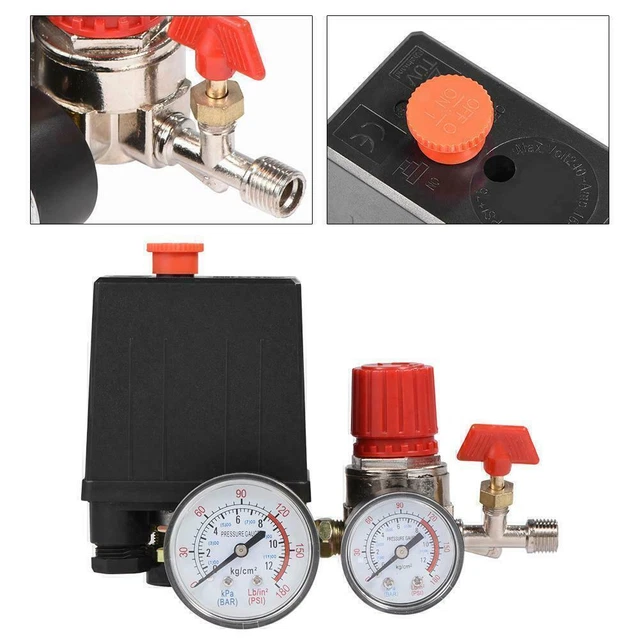 AIR COMPRESSOR PRESSURE Switch Control Valve Manifold Regulator w ...