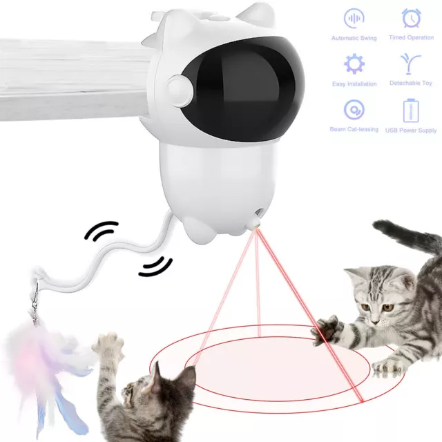 Automatic Cat Laser Toy Pet Interactive Smart Chasing Exercising LED Indoor UK