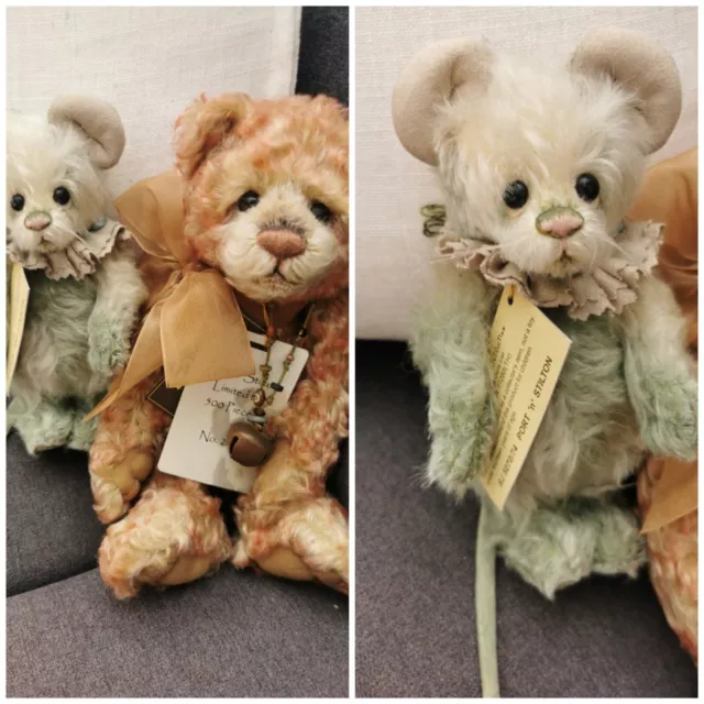 Charlie Bears Isabelle Collection Port and Stilton Teddy bear + Mouse LE 246/500