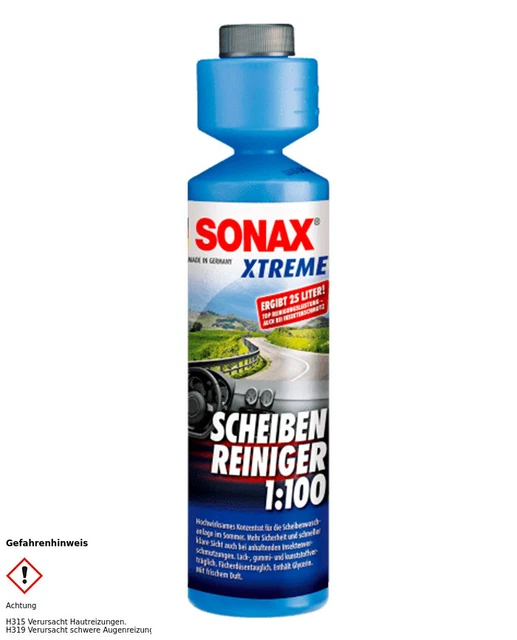 Scheibenreiniger 1:100 Xtreme Konzentrat Waschanlage Ergibt 25 Liter250Ml Sonax