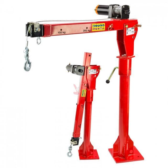 Grue Hayon pick-up + treuil électrique 300 kg 12 V flèche 900-1450 mm D24524