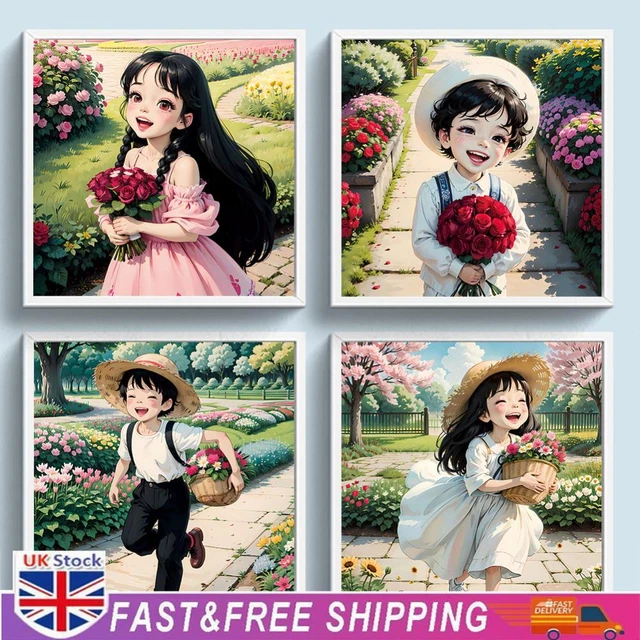 Full Embroidery Eco-cotton Thread 11CT Printed Character Cross Stitch