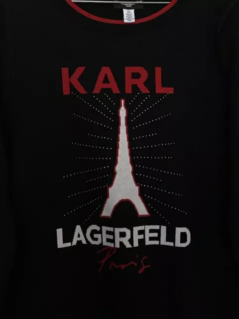 KARL LAGERFELD PARIS Black Sweater Size L $48.00 - PicClick