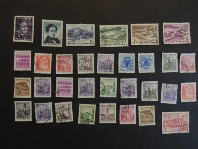 Briefmarken „32x Österreich teilw. Falz wie abgebildet (60)“