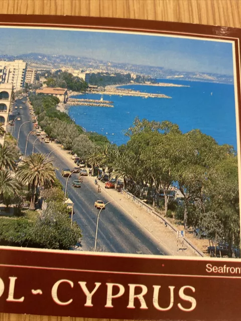 Postcard Cyprus, Limassol. Sea Front. Posted 1987 3