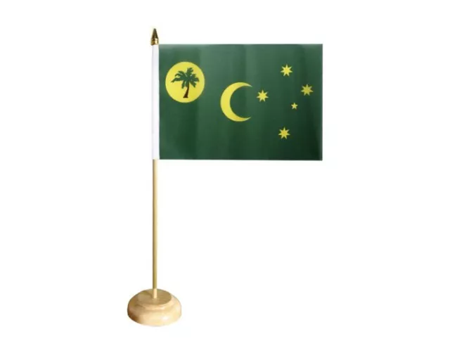 Tischflagge Kokosinseln  Tischfahne 15x22cm