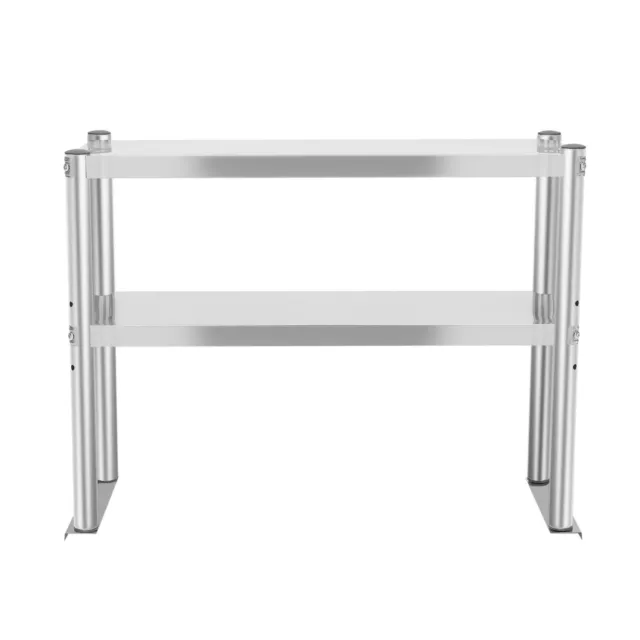Double Overshelf Adjustable Storage Shelf Free Standing 201 Stainless 12x30" New
