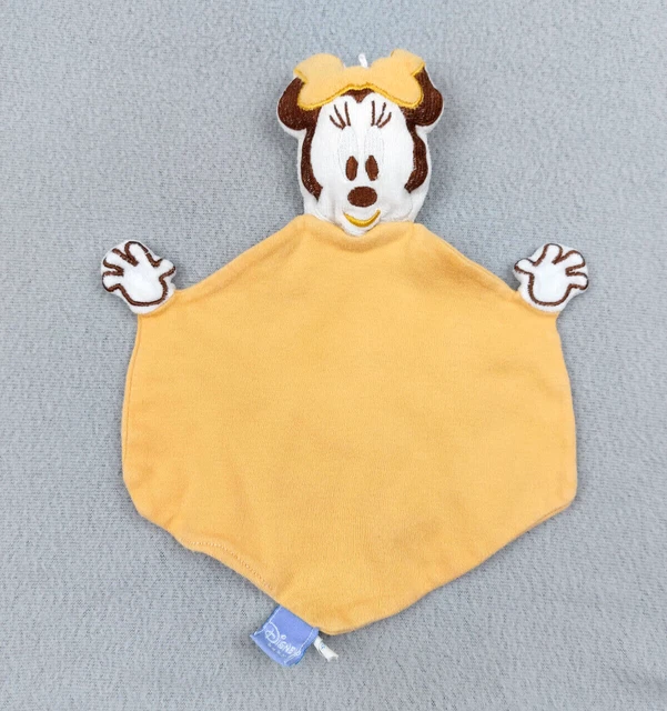 Doudou plat Minnie DISNEY BABY orange marron blanc