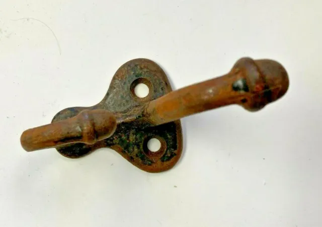 Vintage Cast Iron Acorn Two Prong Wall Mounted Metal Utility Hanger