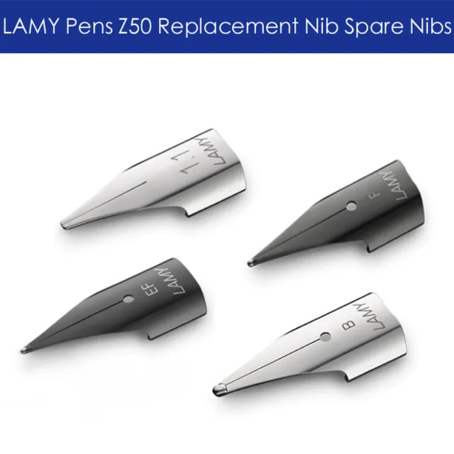 LAMY Fountain Pen Spare Nib Z50 Replacement Nib Black Silver EF F A M B 1.5 1.9