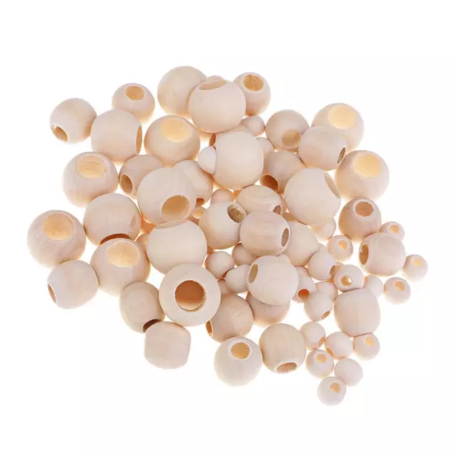 220pcs Lots Mixed Large Hole Wooden Beads for Macrame Jewelry Crafts Making