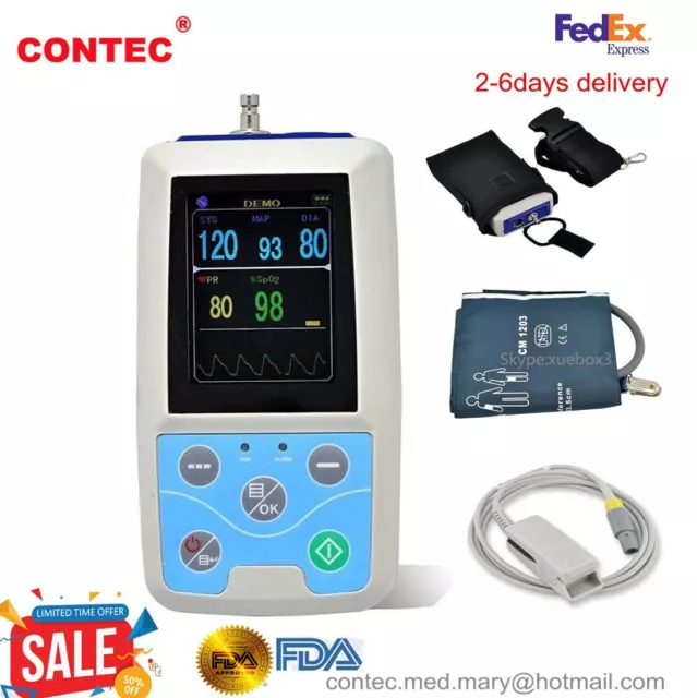 Patient Monitor Portable Blood Pressure Vital Signs NIBP SPO2 Meter FDA PM50 NEW