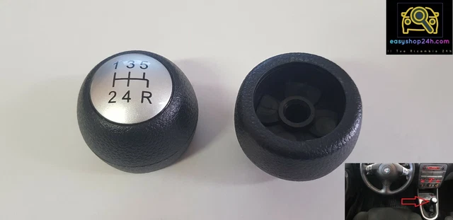 Pomello Leva Cambio Alfa Giulietta - Argento Satinato 6 Marce | Per Modelli Dal 2010 - Foto 6