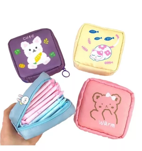 New Sanitary storage bag Pad purse pouch towel napkin credit card coin holder