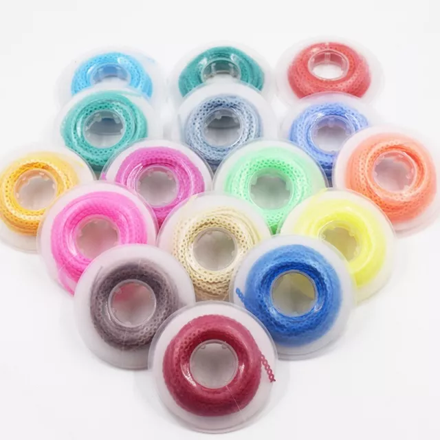 100 Rolls Dental Ortho Elastic Power Chain Rubber Braces Bands Long/Short/Close