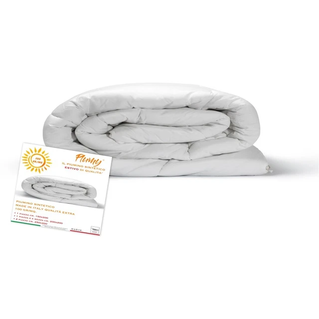 PIUMINO PLUMY sintetico LEGGERO Bianco ESTIVO 100 gr./mq.