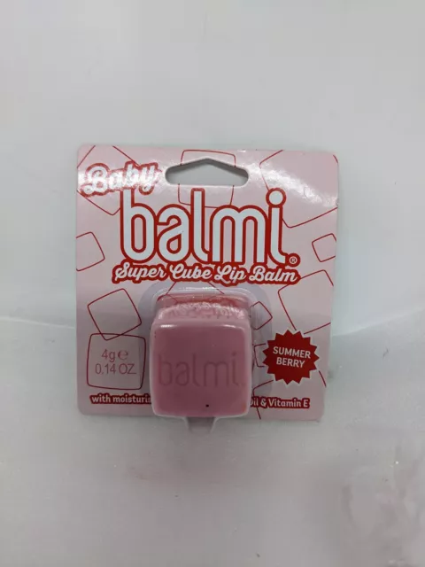 Baby Balmi Super Cube Lip Balm Summer Berry .14 Oz Shea butter smooth lips