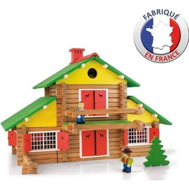Grand Jeu De Construction En Bois Techno – Boîte D'origine 1960 – Vintage Collection