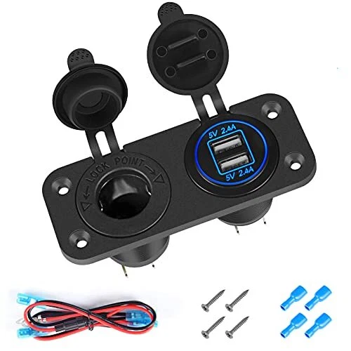 Thlevel Panneau de Commutation de Chargeur de Voiture, Fonction Dual USB Charger