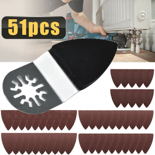 Sanding Sand Disc Kit Triangular Finger Pads For Oscillating Tool Angle Grinder