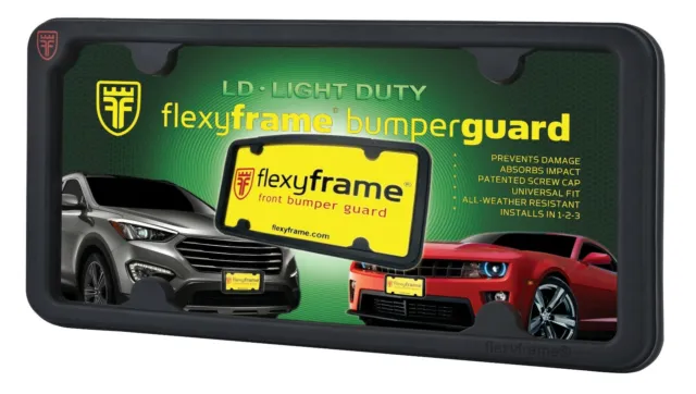 Flexyframe A NASA-Like Rubber Front License Plate Bracket Frame Tag Holder Guard