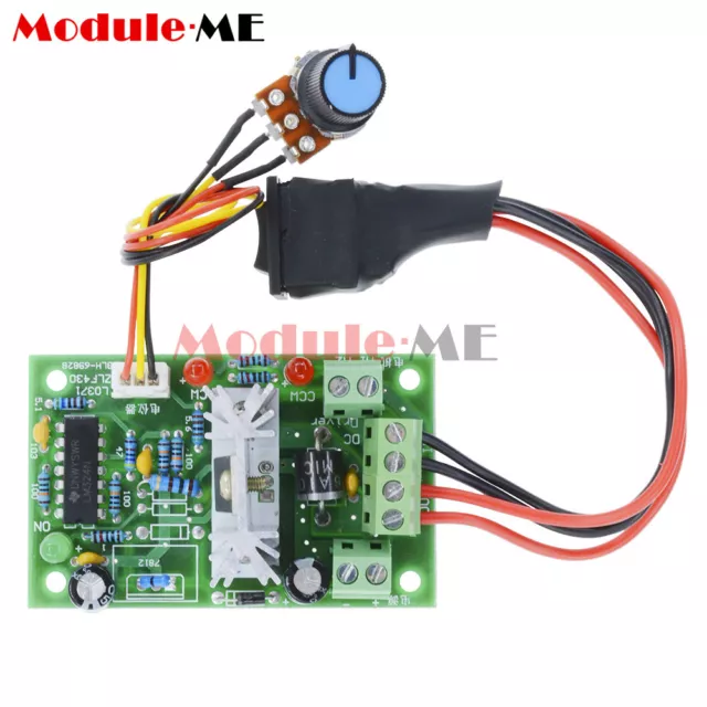 6-30V DC Motor Speed Controller Reversible PWM Control Forward / Reverse switch