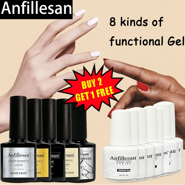 Cappotto superiore Anfillesan cappotto base cappotto opaco gel unghie set smalto UV 10/15 ML