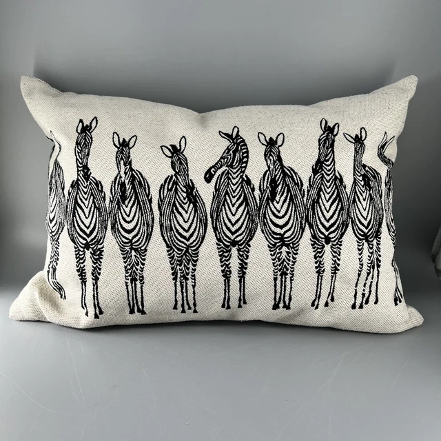 Pier one black and white on sale pillows