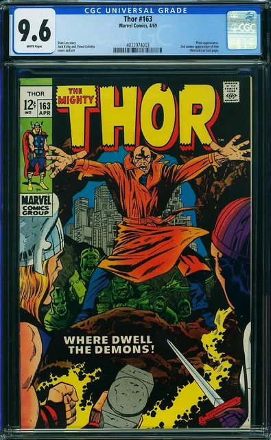 THOR 163 CGC 9.6 2nd cameo HIM ADAM WARLOCK Silver Age MARVEL Jack Kirby 1969